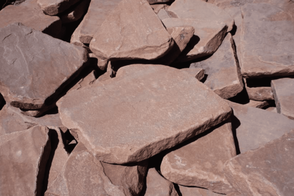 Flagstone dark rosa tumbled