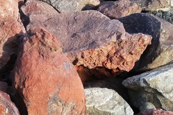 Red Lava Boulder
